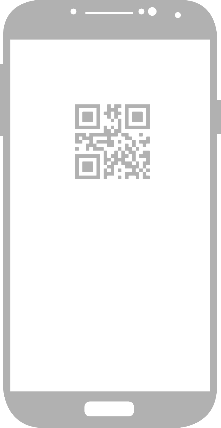Smartphone scanning QR code to download ReelScan