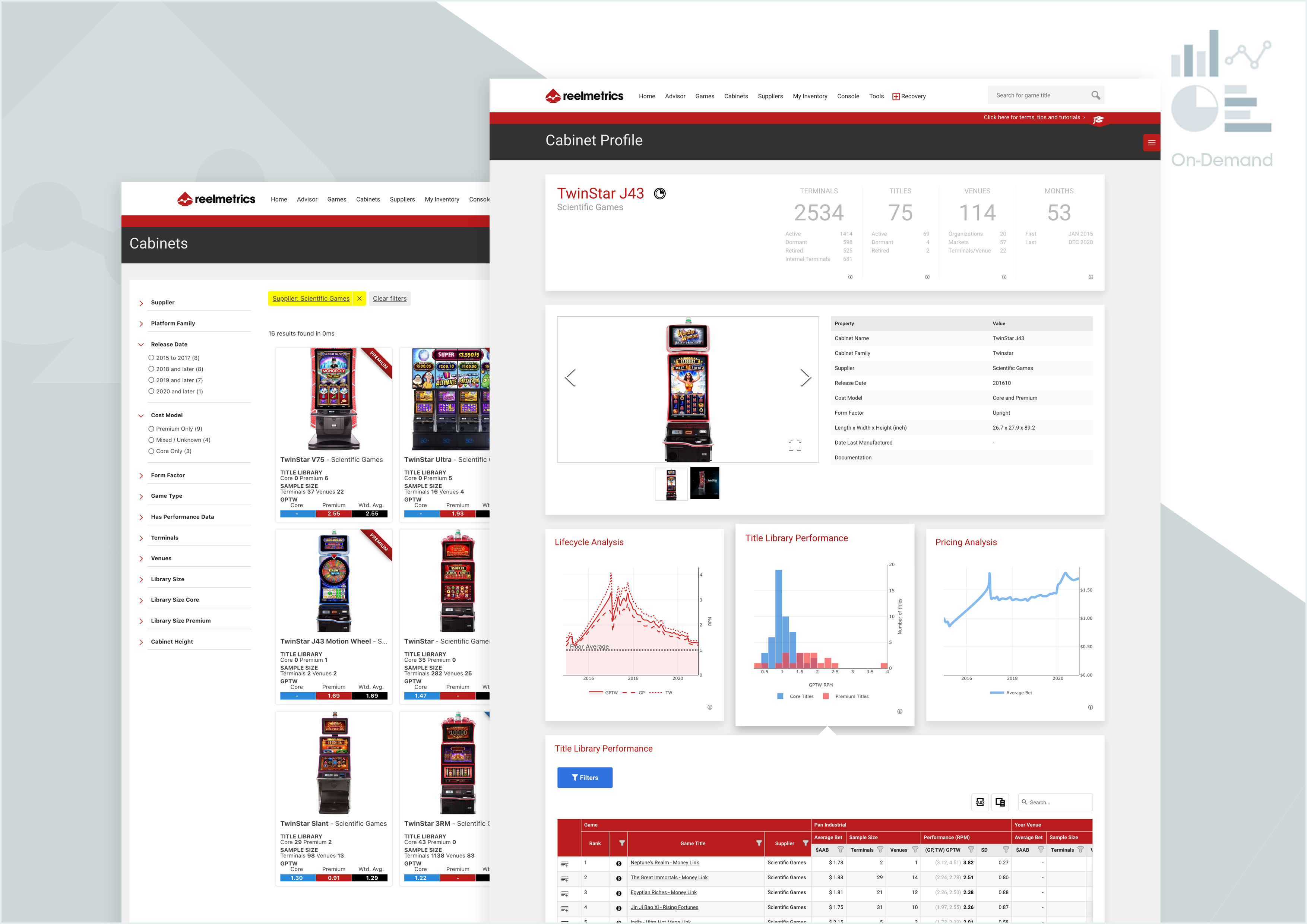 Pick the best cabinets - ReelMetrics Slot Analytics Service